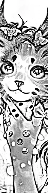 Free colorable bookmarks of a sweet faced cat